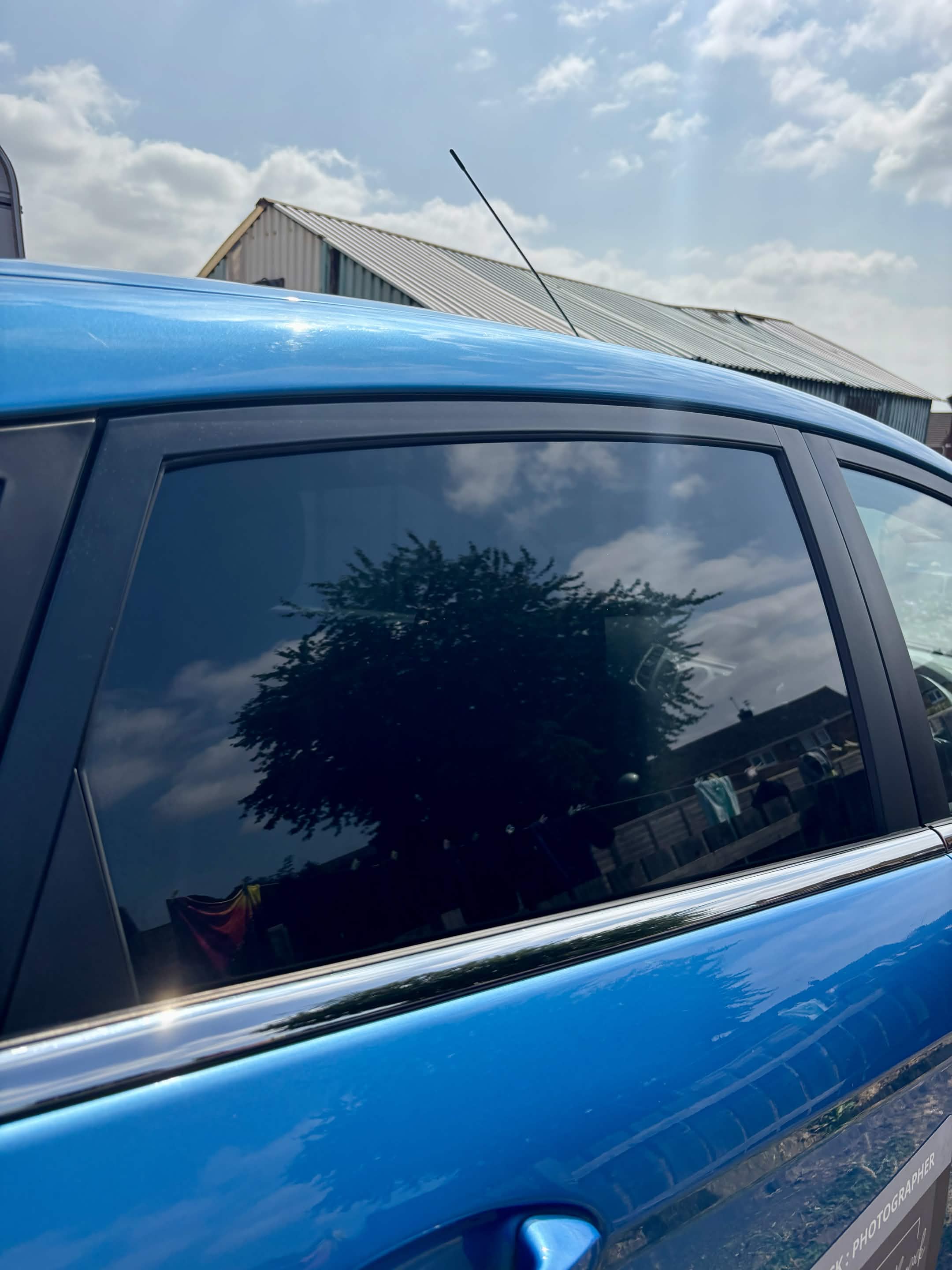 A vehicle being professionally cleaned